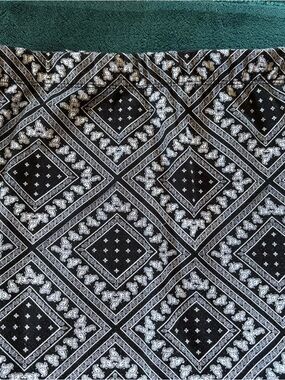 Black & White Paisley Pencil Skirt